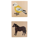 2 Piece Children Wooden Montessori Animal Peg Jigsaw Puzzle Toy 02