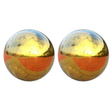 2Pcs - 304 Stainless Hollow Ball Seamless Mirror Ball Sphere Home Deco 138mm