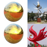 2Pcs - 304 Stainless Hollow Ball Seamless Mirror Ball Sphere Home Deco 138mm