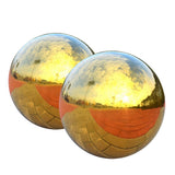 2Pcs - 304 Stainless Hollow Ball Seamless Mirror Ball Sphere Home Deco 138mm