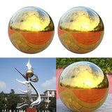 2Pcs - 304 Stainless Hollow Ball Seamless Mirror Ball Sphere Home Deco 138mm