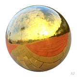 2Pcs - 304 Stainless Hollow Ball Seamless Mirror Ball Sphere Home Deco 138mm