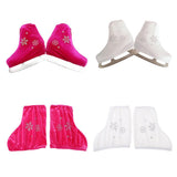 2 Pairs Ice Skate Boot Covers Protector for Figure Skating Velvet