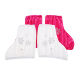 2 Pairs Ice Skate Boot Covers Protector for Figure Skating Velvet