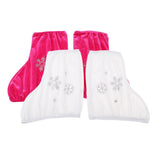 2 Pairs Ice Skate Boot Covers Protector for Figure Skating Velvet