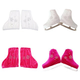 2 Pairs Ice Skate Boot Covers Protector for Figure Skating Velvet