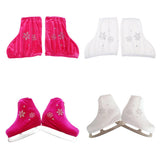 2 Pairs Ice Skate Boot Covers Protector for Figure Skating Velvet