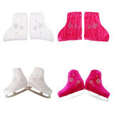 2 Pairs Ice Skate Boot Covers Protector for Figure Skating Velvet