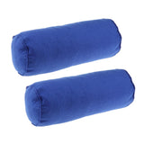 2X Orthopedic Neck Roll Pillows Round Cervical Support Pillows Dark Blue