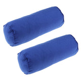 2X Orthopedic Neck Roll Pillows Round Cervical Support Pillows Dark Blue