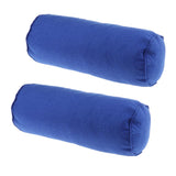 2X Orthopedic Neck Roll Pillows Round Cervical Support Pillows Dark Blue