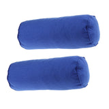 2X Orthopedic Neck Roll Pillows Round Cervical Support Pillows Dark Blue
