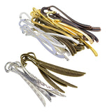 50 Pieces Vintage Beading Flat Bookmarks With Loop DIY Making Jewelry Craft