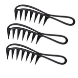 3pcs Men's Oily Hair Pick Comb Salon Dyeing Hairdressing Styling Wide Tooth