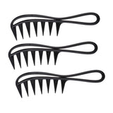 3pcs Men's Oily Hair Pick Comb Salon Dyeing Hairdressing Styling Wide Tooth