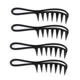 4pcs Men's Oily Hair Pick Comb Salon Dyeing Hairdressing Styling Wide Tooth