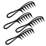 4pcs Men's Oily Hair Pick Comb Salon Dyeing Hairdressing Styling Wide Tooth
