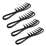 4pcs Men's Oily Hair Pick Comb Salon Dyeing Hairdressing Styling Wide Tooth