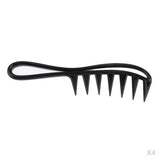 4pcs Men's Oily Hair Pick Comb Salon Dyeing Hairdressing Styling Wide Tooth