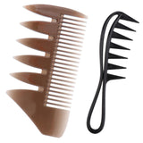 2pcs Men's Oily Hair Pick Combs Salon Dyeing Hairdressing Styling Wide Tooth