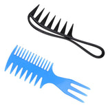 2 Pieces Men's Oily Hair Pick Comb Salon Dye Hairdressing Styling Wide Tooth