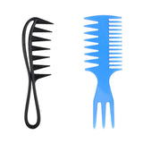 2 Pieces Men's Oily Hair Pick Comb Salon Dye Hairdressing Styling Wide Tooth