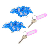 100pcs Removable Waterproof Key Tags ID Name Card Tags Mark Label Blue