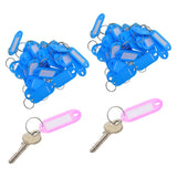 100pcs Removable Waterproof Key Tags ID Name Card Tags Mark Label Blue