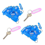 100pcs Removable Waterproof Key Tags ID Name Card Tags Mark Label Blue