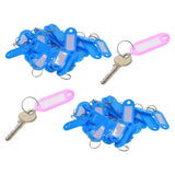 100pcs Removable Waterproof Key Tags ID Name Card Tags Mark Label Blue