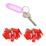100pcs Removable Waterproof Key Tags ID Name Card Tags Mark Label Red