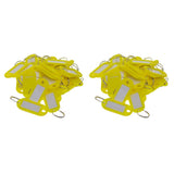 100pcs Removable Waterproof Key Tags ID Name Card Tags Mark Label Yellow