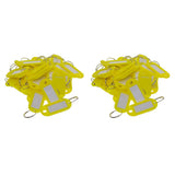 100pcs Removable Waterproof Key Tags ID Name Card Tags Mark Label Yellow