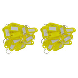 100pcs Removable Waterproof Key Tags ID Name Card Tags Mark Label Yellow