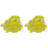 100pcs Removable Waterproof Key Tags ID Name Card Tags Mark Label Yellow