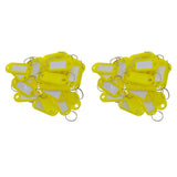 100pcs Removable Waterproof Key Tags ID Name Card Tags Mark Label Yellow