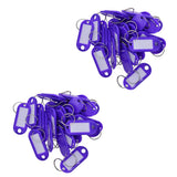 100pcs Removable Waterproof Key Tags ID Name Card Tags Mark Label Purple