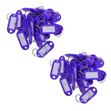 100pcs Removable Waterproof Key Tags ID Name Card Tags Mark Label Purple