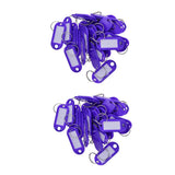 100pcs Removable Waterproof Key Tags ID Name Card Tags Mark Label Purple