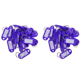 100pcs Removable Waterproof Key Tags ID Name Card Tags Mark Label Purple