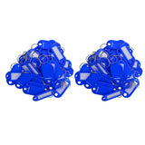 100pcs Removable Waterproof Key Tags ID Name Card Tags Mark Label Royal Blue