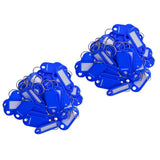 100pcs Removable Waterproof Key Tags ID Name Card Tags Mark Label Royal Blue