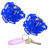 100pcs Removable Waterproof Key Tags ID Name Card Tags Mark Label Royal Blue