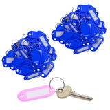 100pcs Removable Waterproof Key Tags ID Name Card Tags Mark Label Royal Blue