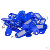 100pcs Removable Waterproof Key Tags ID Name Card Tags Mark Label Royal Blue