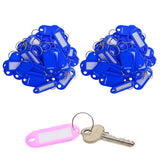 100pcs Removable Waterproof Key Tags ID Name Card Tags Mark Label Royal Blue