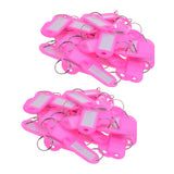 100pcs Removable Waterproof Key Tags ID Name Card Tags Mark Label Pink