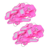 100pcs Removable Waterproof Key Tags ID Name Card Tags Mark Label Pink