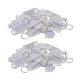 100pcs Removable Waterproof Key Tags ID Name Card Tags Mark Label White
