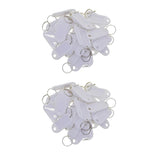 100pcs Removable Waterproof Key Tags ID Name Card Tags Mark Label White